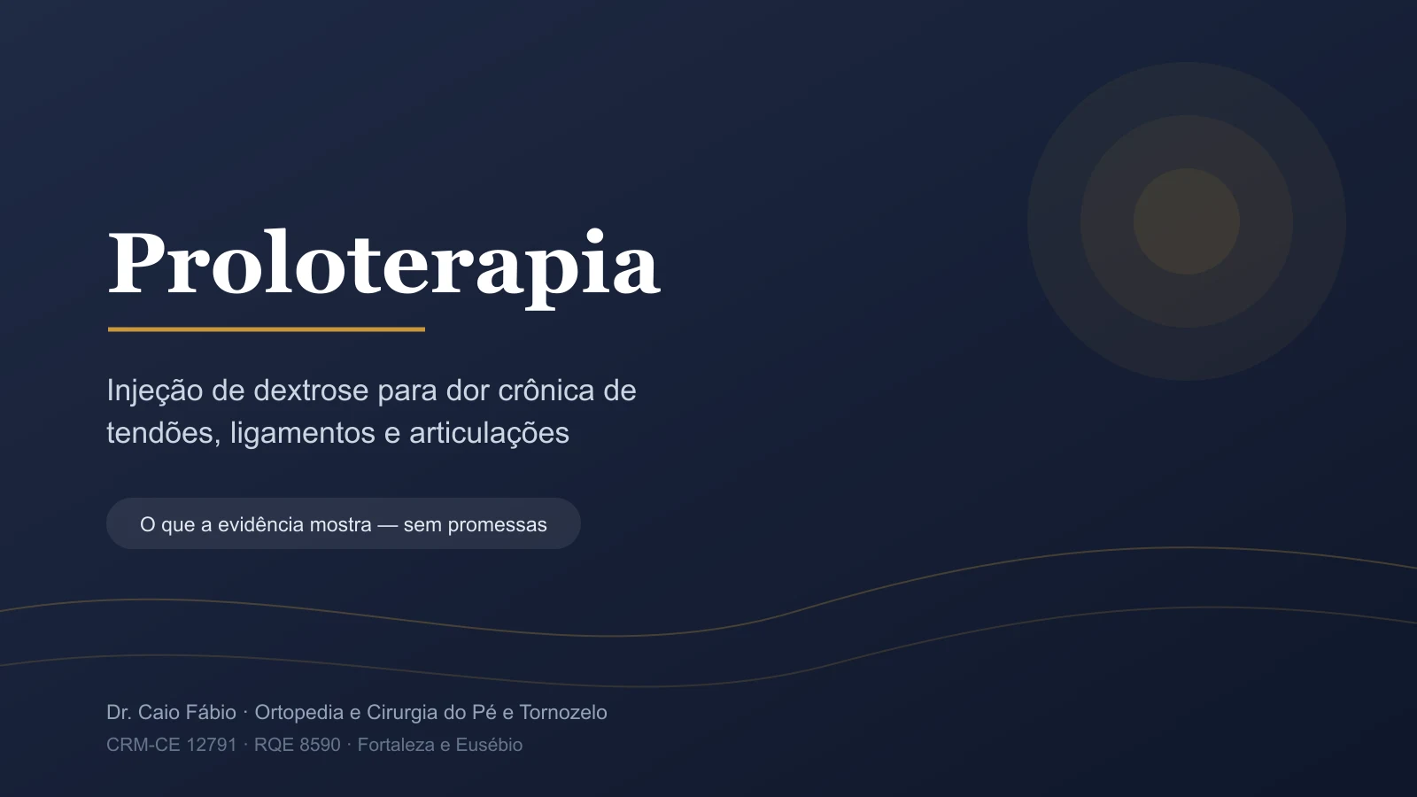 Proloterapia: injeção de dextrose para dor crônica de tendões, ligamentos e articulações — Dr. Caio Fábio